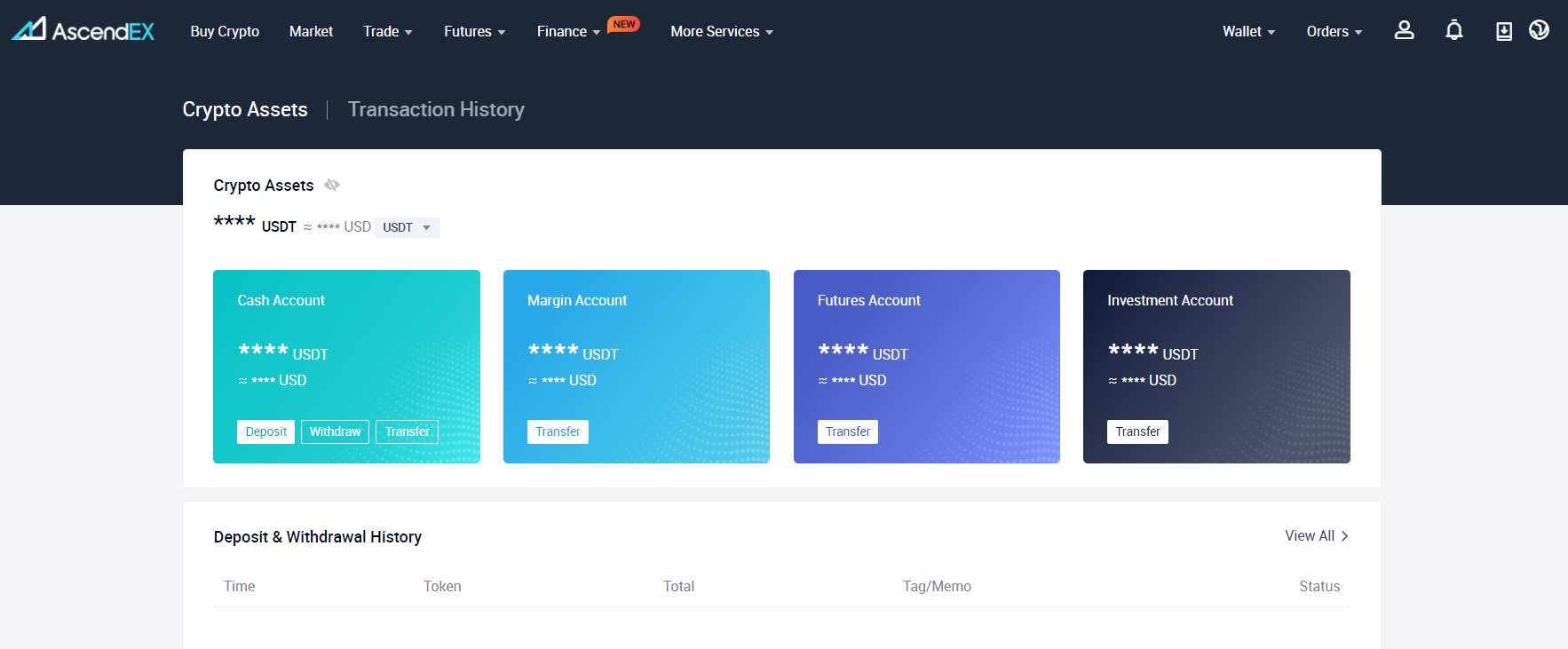 Select account type Select account type