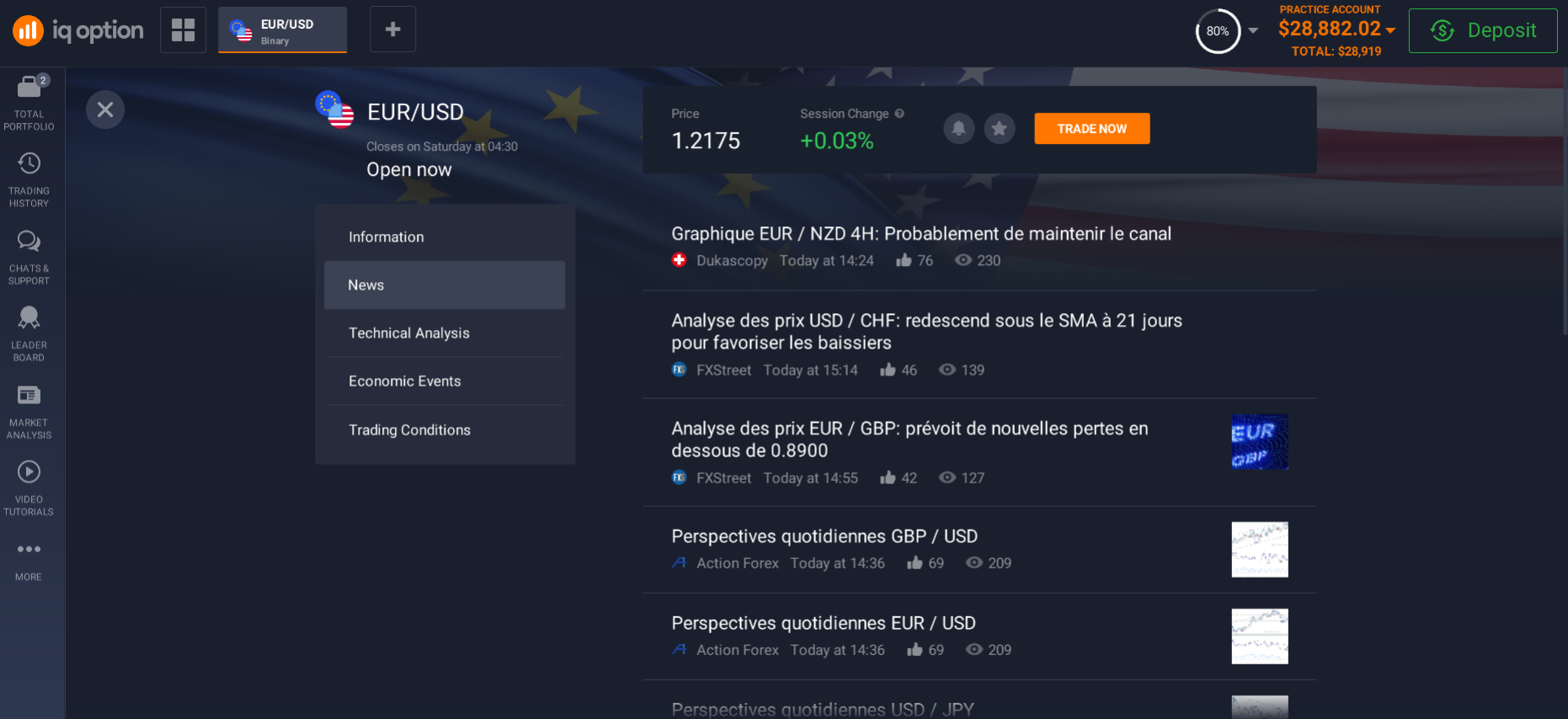 Use the news on the platform for fundamental analysis Use the news on the platform for fundamental analysis