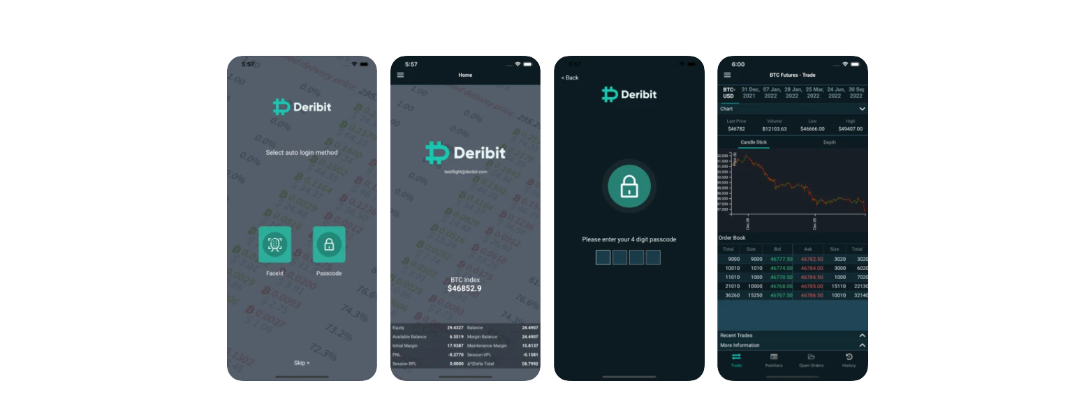 You can Download the Deribit mobile application You can Download the Deribit mobile application