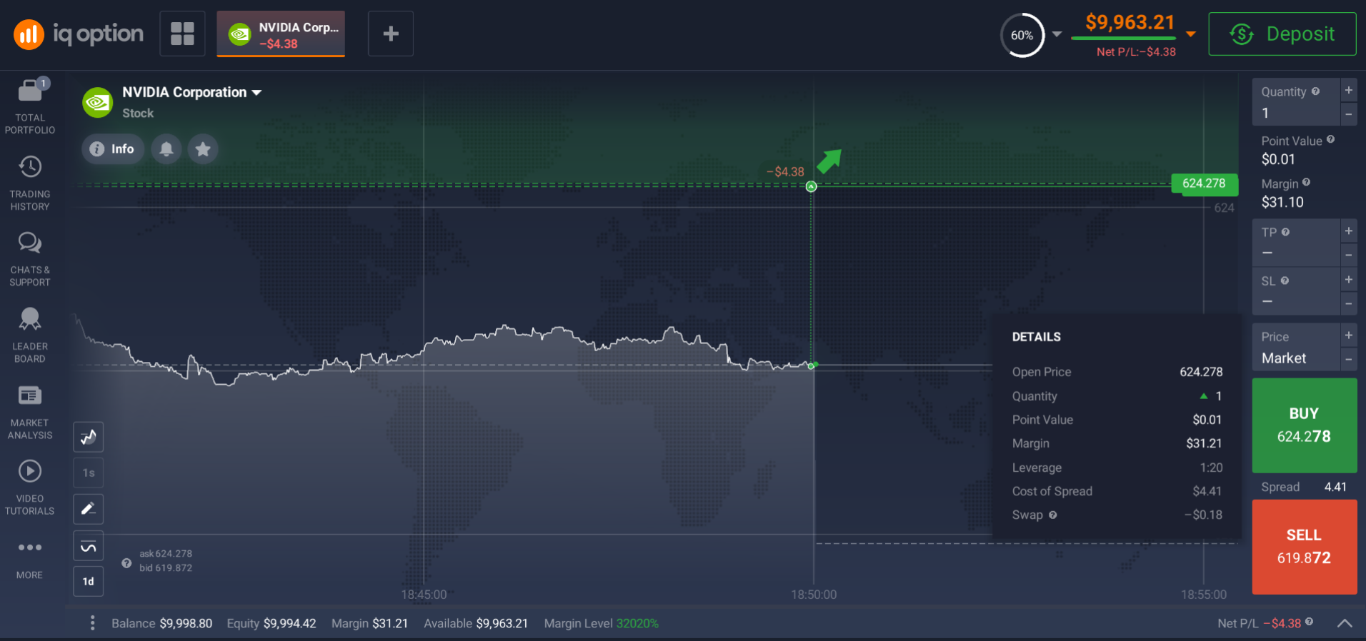 Buying Nvidia shares on the platform Buying Nvidia shares on the platform