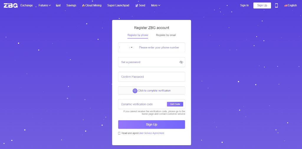 Registration on the ZBG platform Registration on the ZBG platform
